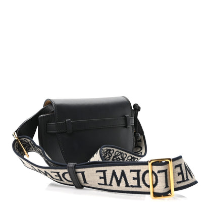 Loewe Calfskin Jacquard Mini Gate Dual Bag Black 3 of 9