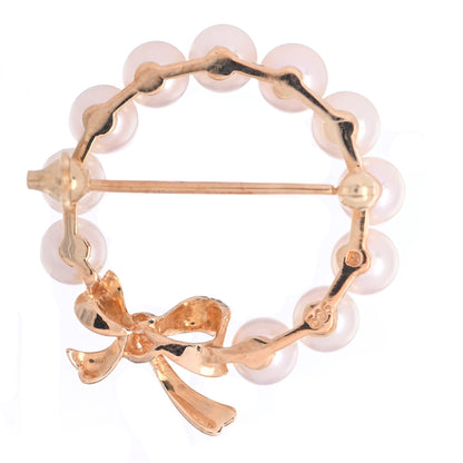 Mikimoto 14K Yellow Gold Akoya Pearl Wreath Brooch 3 of 4