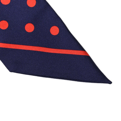 Gucci Silk Twill Dotsy Neck Bow Scarf Sapphire Red 2 of 3
