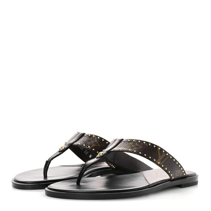 Louis Vuitton Monogram Sunny Flat Thong Sandals 35 Brown 4 of 11