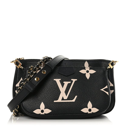 Louis Vuitton Empreinte Monogram Giant Multi Pochette Accessories Black Beige 1 of 9