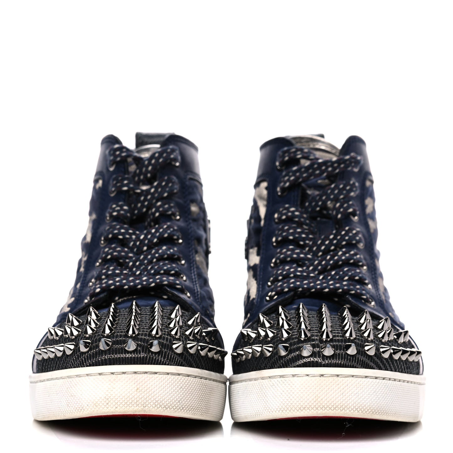 Jacquard Camoloubi Orlato Spikes Flat Sneakers 37 Navy