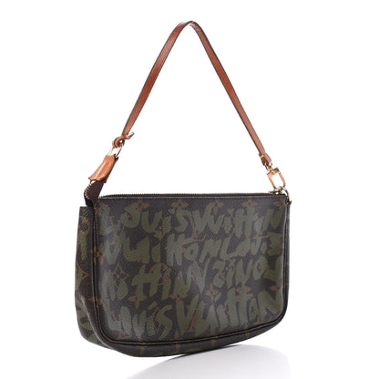 Louis Vuitton Monogram Graffiti Pochette Accessories Kaki 3 of 9