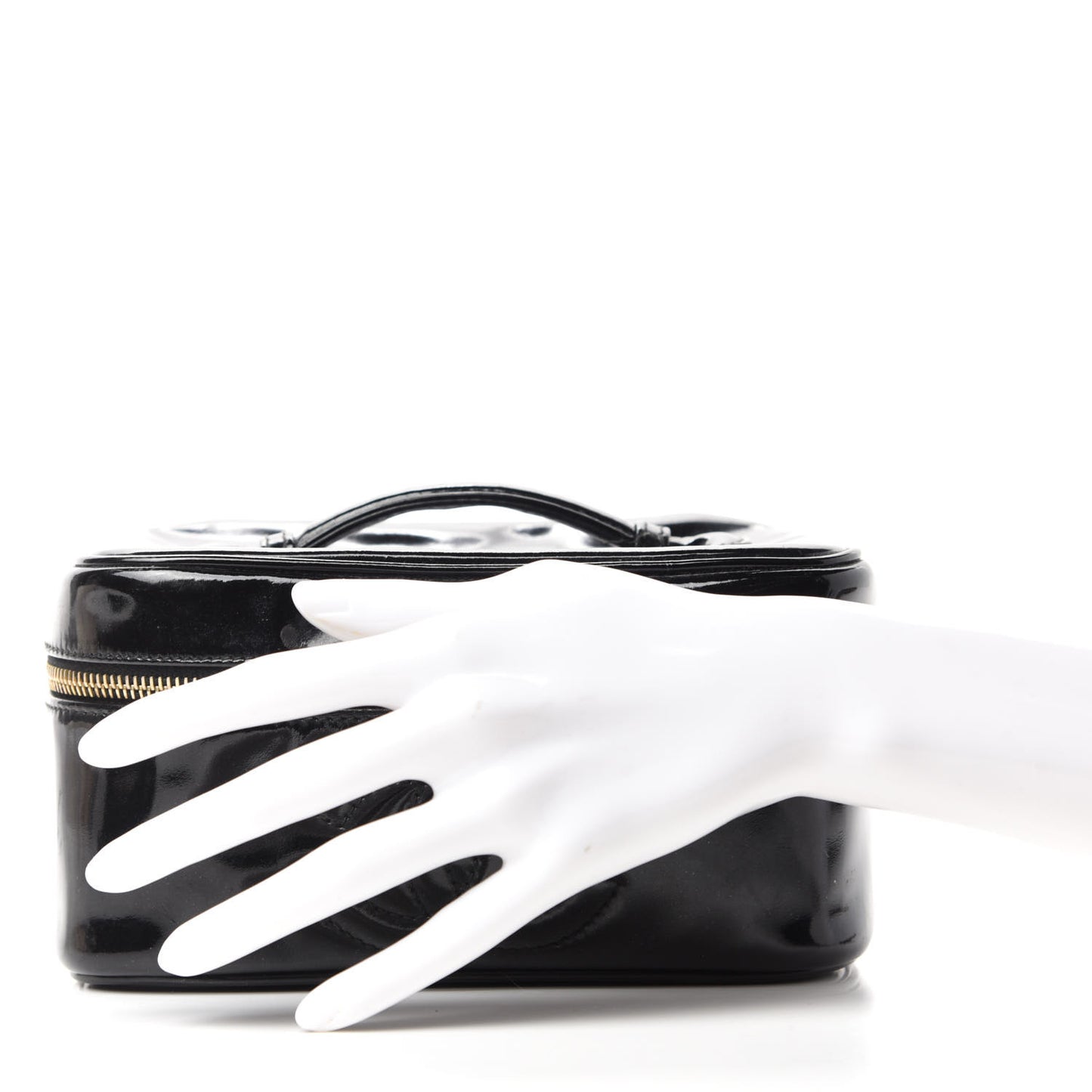 Patent Vanity Cosmetic Case Black