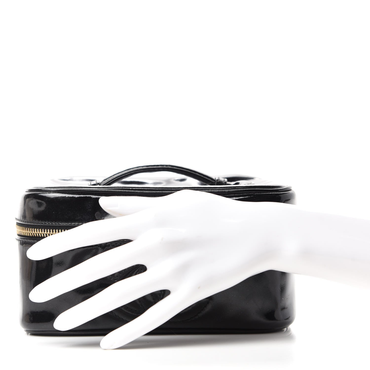 Chanel Patent Vanity Cosmetic Case Black 2 of 12