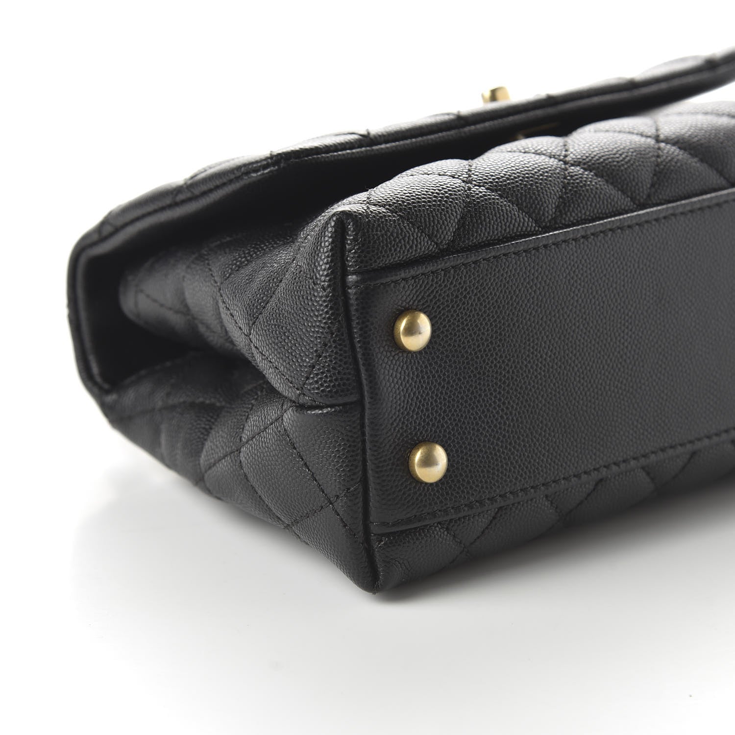 Chanel Caviar Lizard Embossed Quilted Mini Coco Handle Flap Black 6 of 10