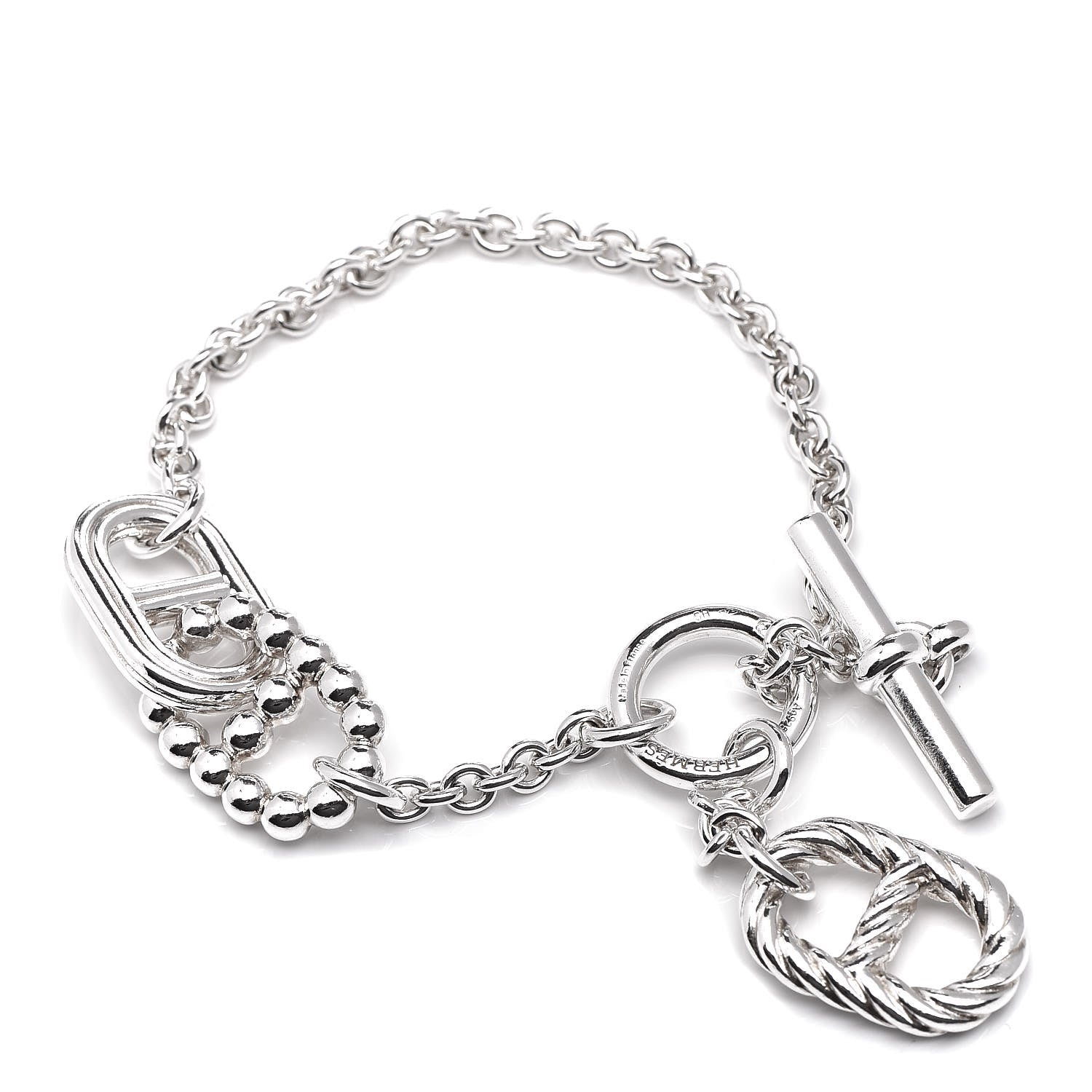 Hermes Sterling Silver Small Parade Bracelet 1 of 4