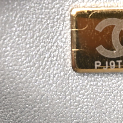 Chanel Calfskin Lizard Embossed Wallet on Chain WOC Silver 7 of 11