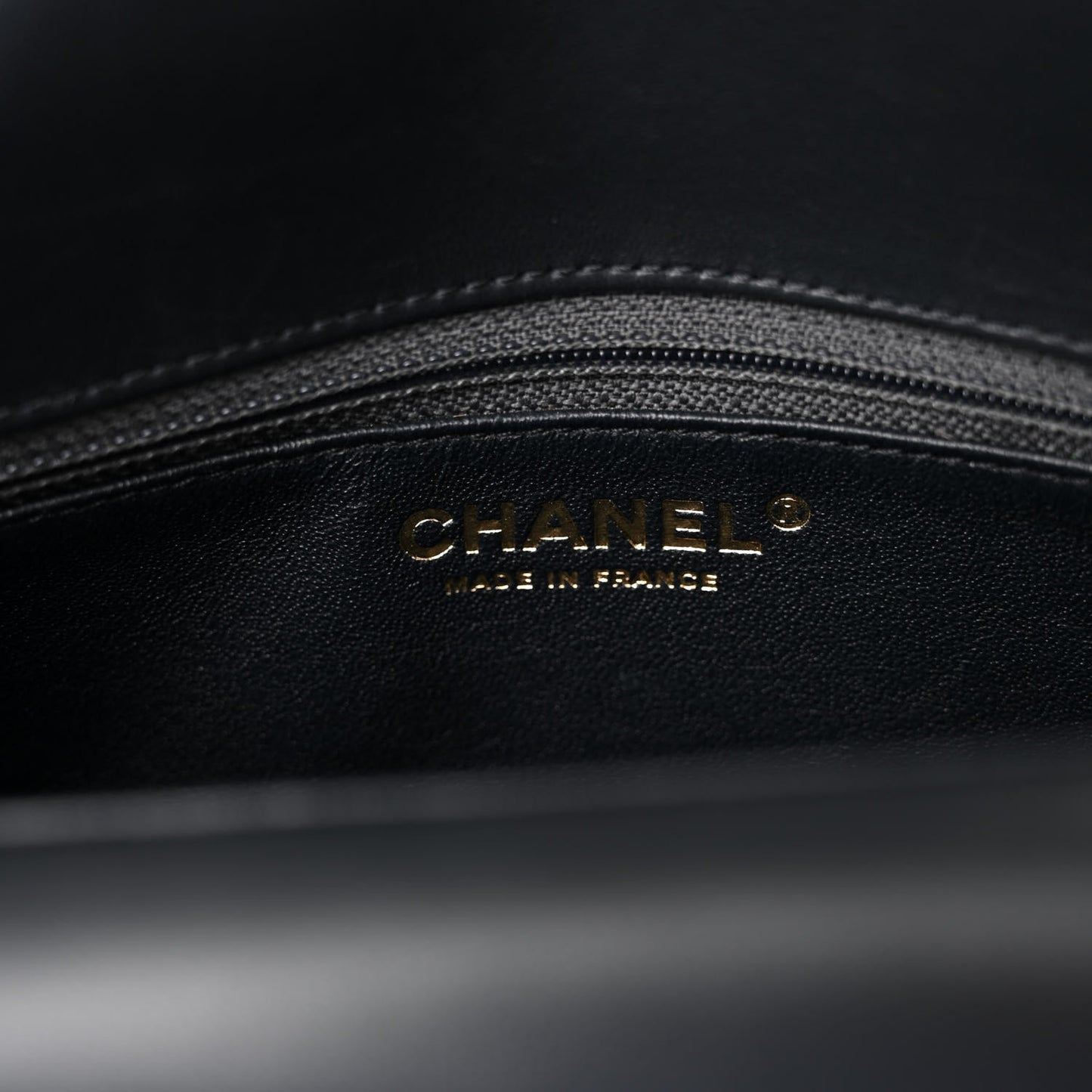 Lambskin Quilted Small CC Chic Flap Grey Dark Navy