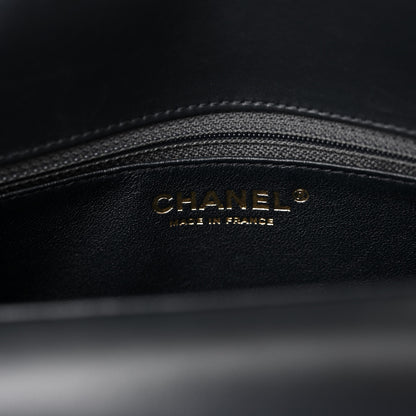 Chanel Lambskin Quilted Small CC Chic Flap Grey Dark Navy 8 of 14