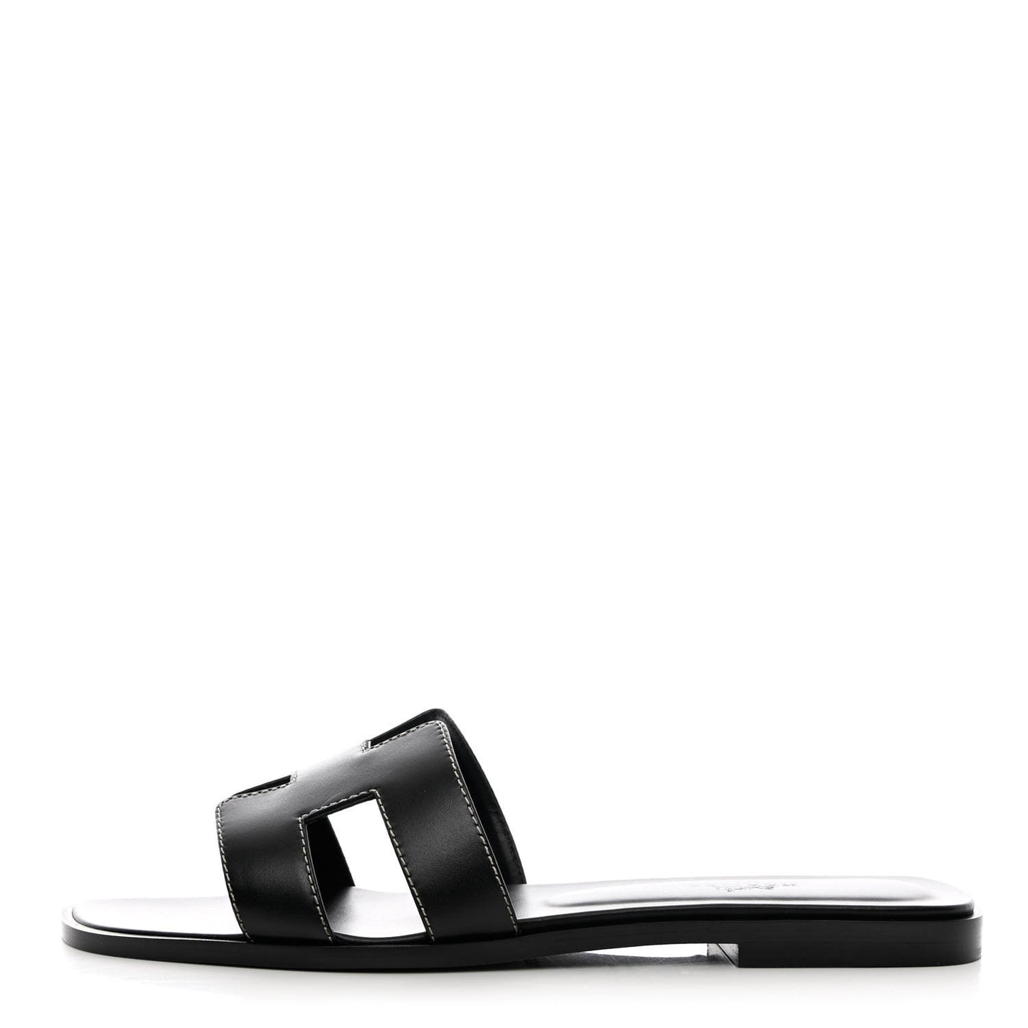 Box Calfskin Oran Sandals 38 Black