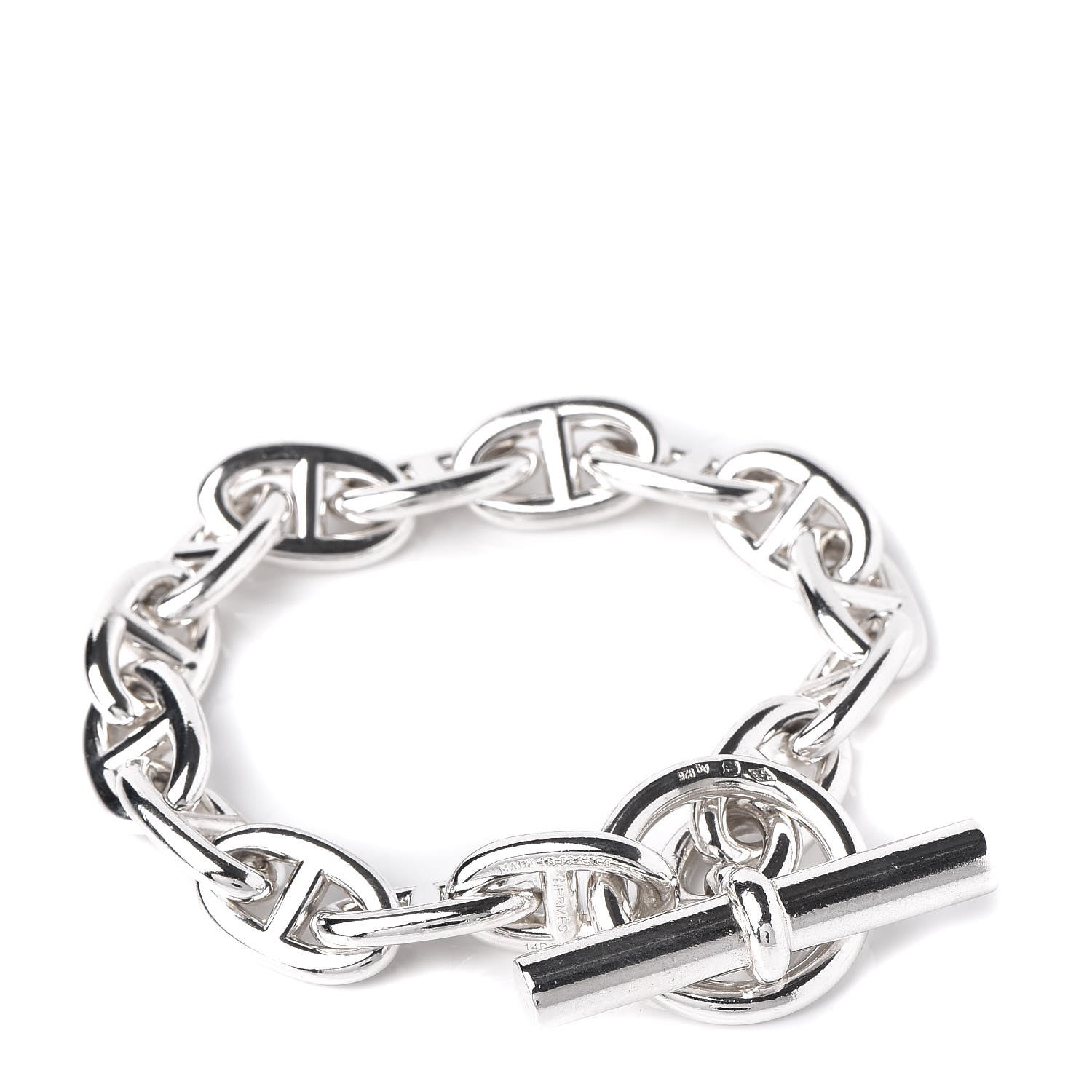 Hermes Sterling Silver Small Chaine D'Ancre Bracelet 1 of 5