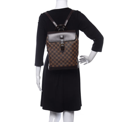 Louis Vuitton Damier Ebene Soho Backpack 2 of 17
