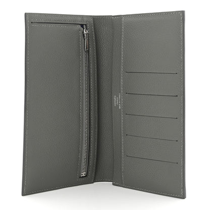 Hermes Evercolor Citizen Twill Long Wallet Gris Meyer 5 of 9