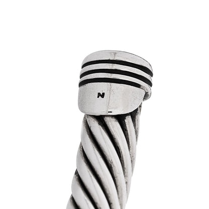 David Yurman Sterling Silver 14K Yellow Gold 5mm X Station Cable Bracelet 4 of 4