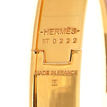 Hermes Enamel Narrow Clic Clac H Bracelet PM Rose Candeur 4 of 5