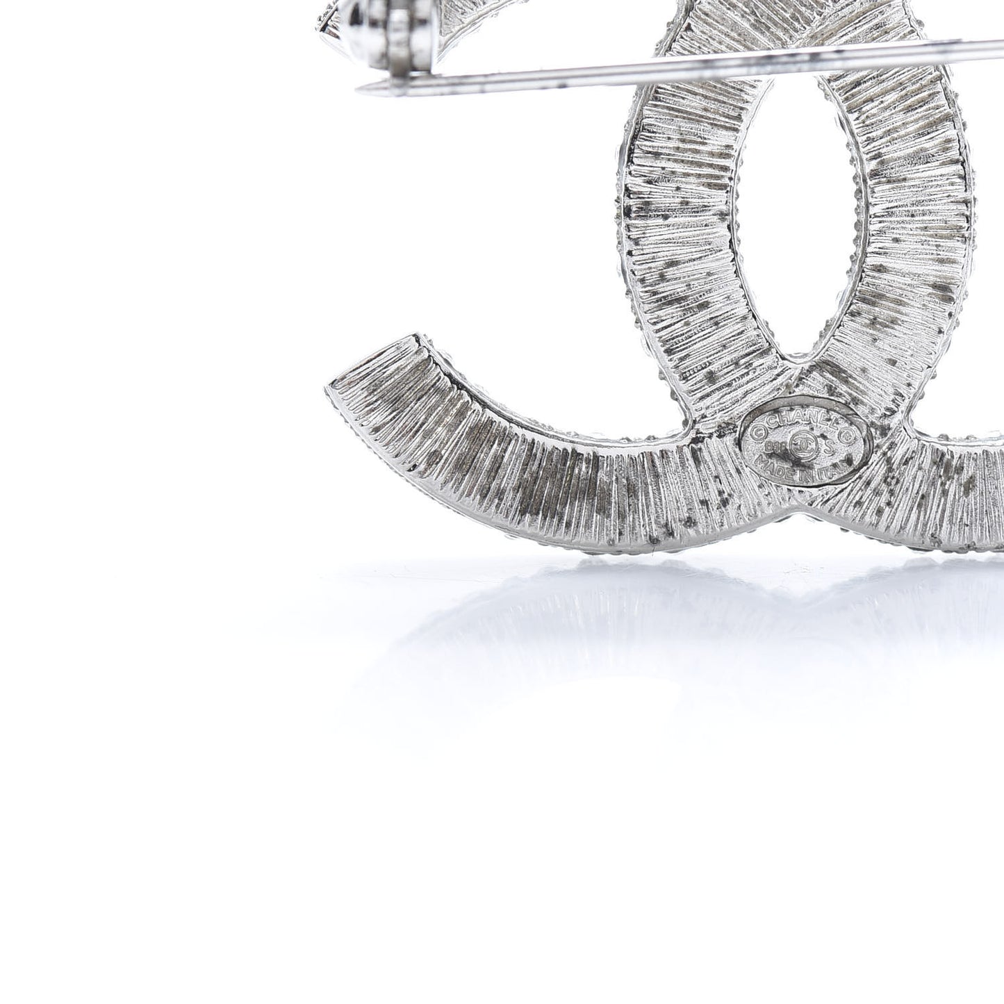 Crystal CC Brooch Silver