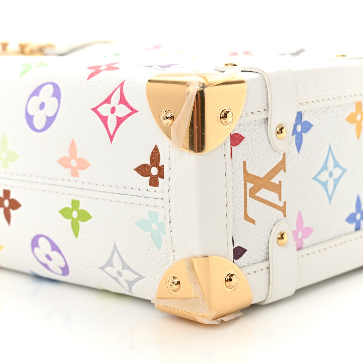 Louis Vuitton LV x TM Cowhide Monogram Multicolor Side Trunk MM White 9 of 9