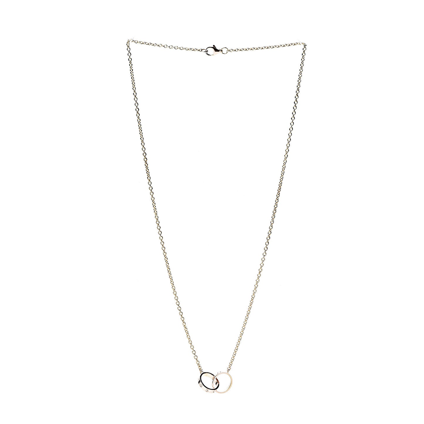 18K Pink Gold Interlocking LOVE Necklace
