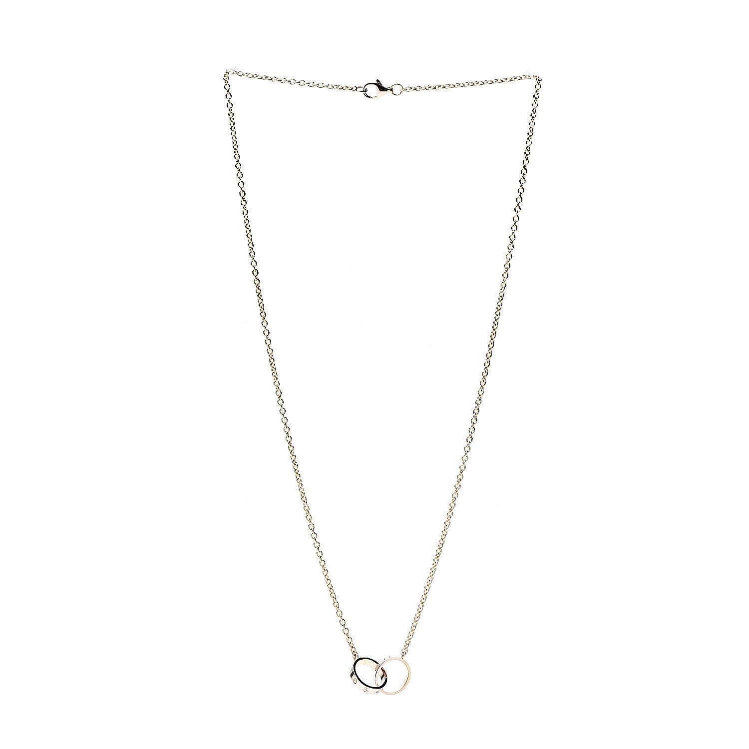 Cartier 18K Pink Gold Interlocking LOVE Necklace 2 of 6
