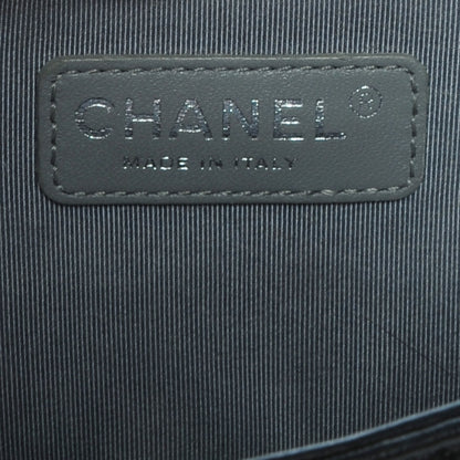 Chanel Metallic Calfskin Quilted Medium Boy Flap Black 14 of 19