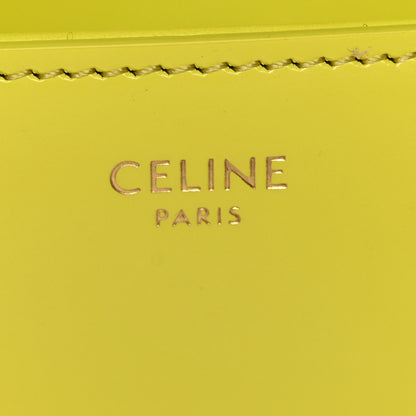 Celine Shiny Calfskin Cuir Triomphe Chain Shoulder Bag Anis 7 of 12