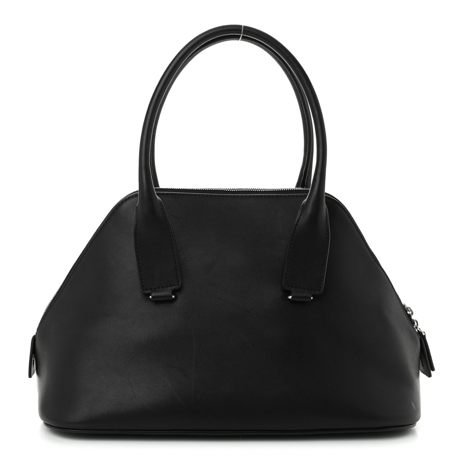 The Row Polished Saddle Calfskin Medium Devon Bag Black 1 of 9