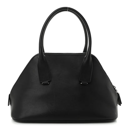 The Row Polished Saddle Calfskin Medium Devon Bag Black 1 of 9
