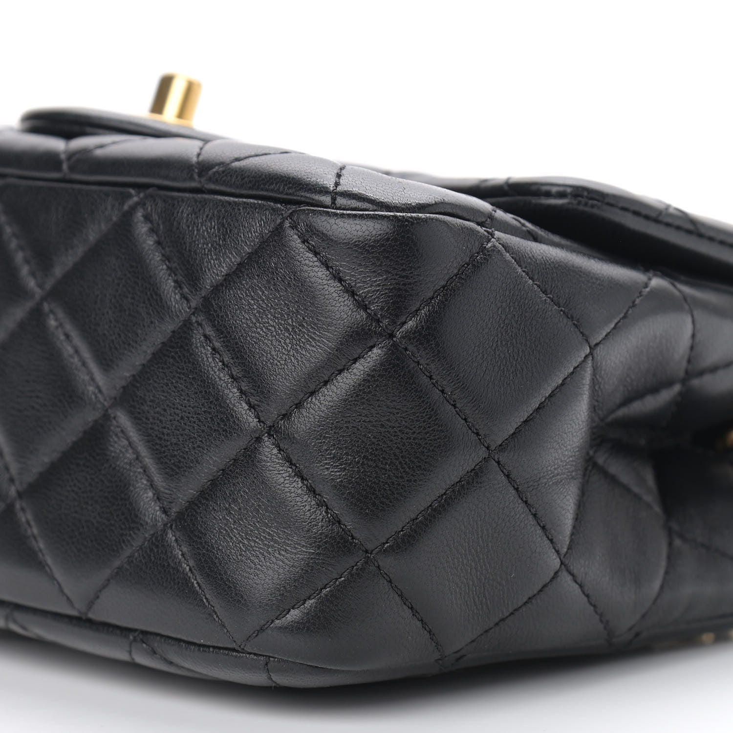 Chanel Lambskin Quilted Mini Pearl Crush Flap Black 10 of 10