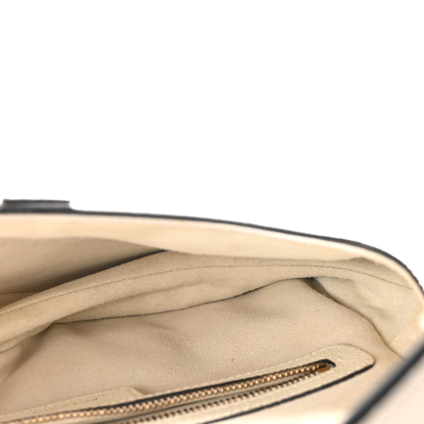 Grained Calfskin Saddle Bag White