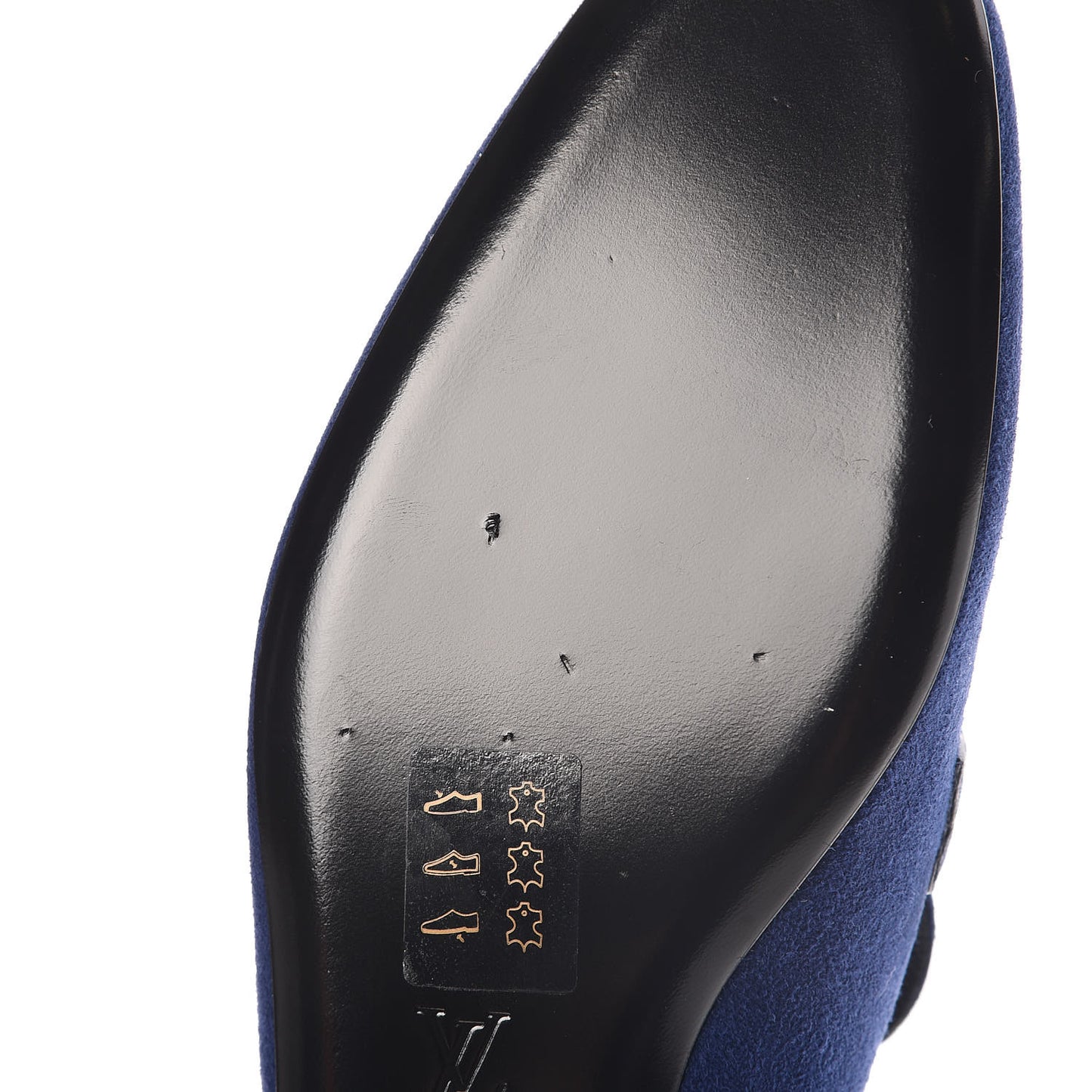 Suede Upper Case Flat Loafers 40 Marine