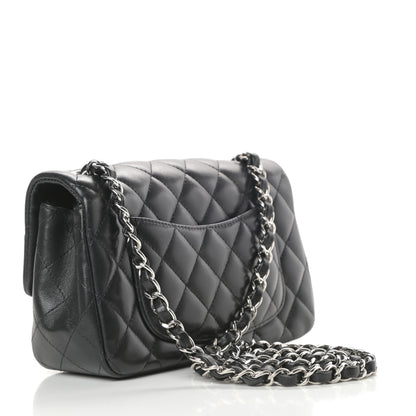 Chanel Lambskin Quilted Mini Rectangular Flap Black 3 of 14
