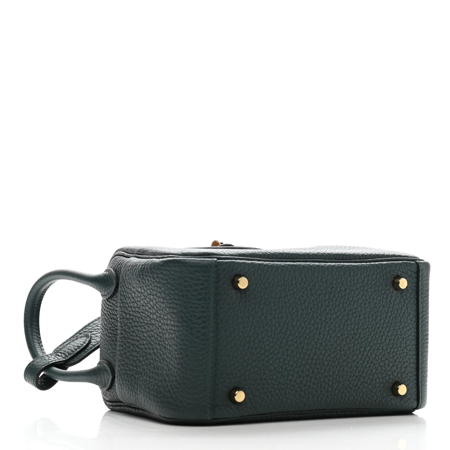 Hermes Taurillon Clemence Mini Lindy 20 Vert Cypress 4 of 11