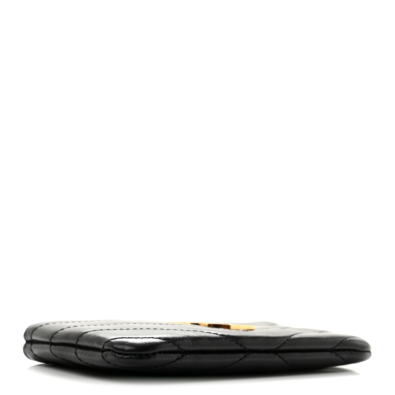 Saint Laurent Calfskin Matelasse Monogram Key Pouch Black 5 of 10