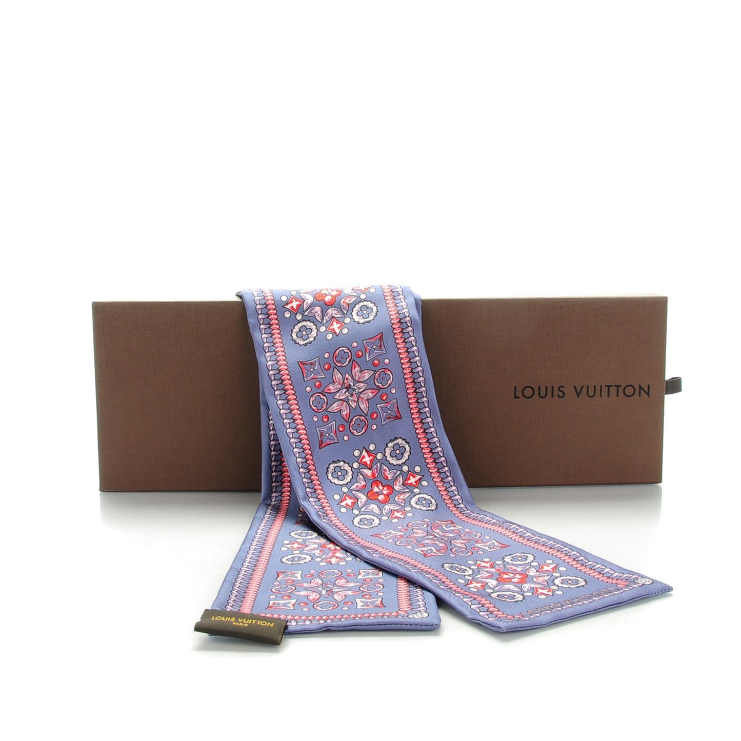 Silk Monogram Giant Lvrtual Flowers Bandeau Denim