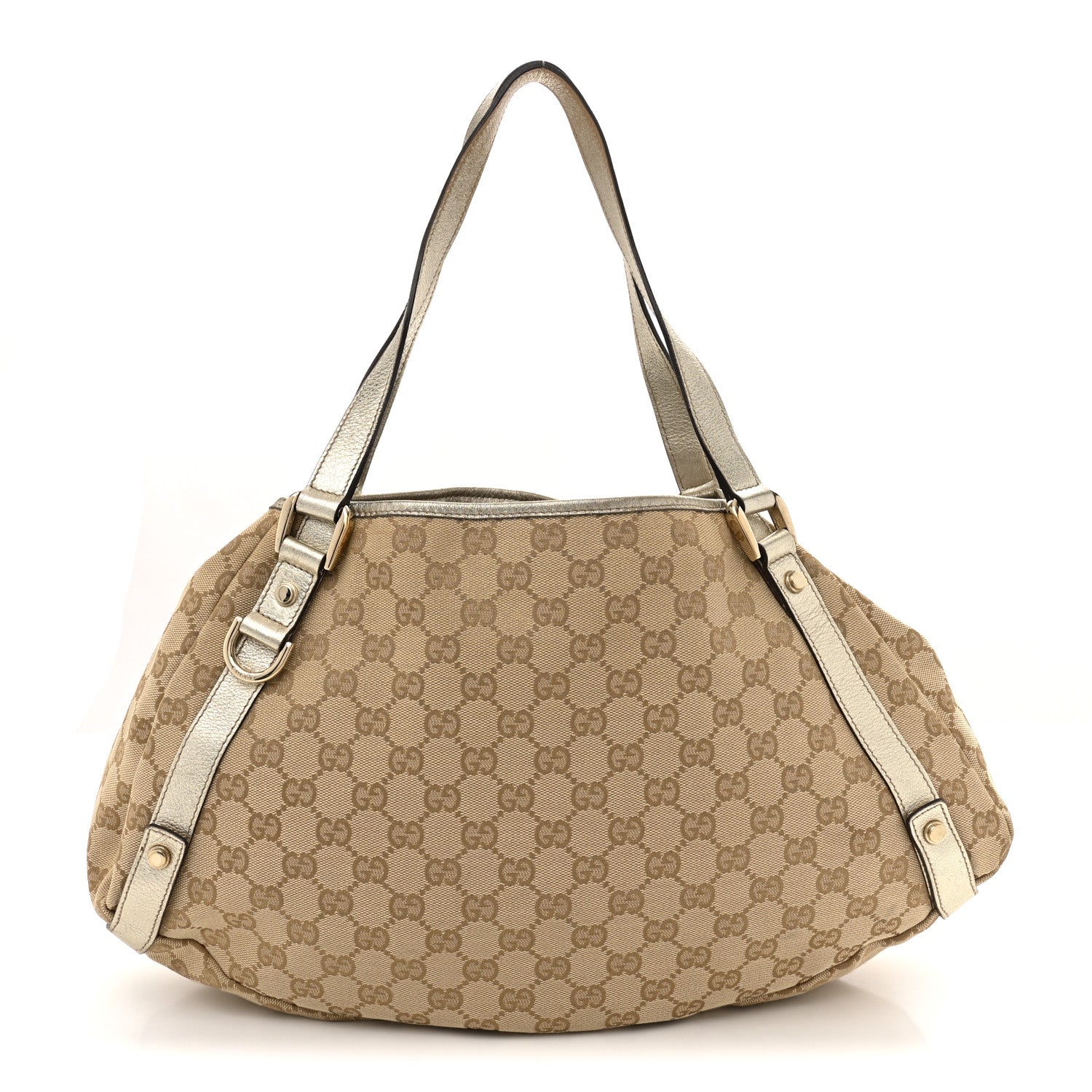 Gucci Monogram Medium Abbey Shoulder Bag Gold 1 of 11