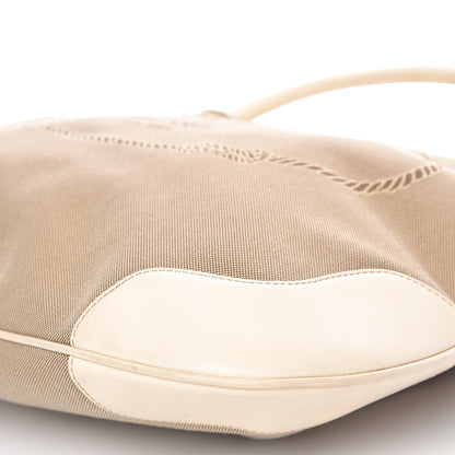 Prada Jacquard Logo Shoulder Bag Corda Cera 9 of 10