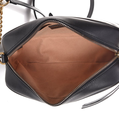 Gucci Calfskin Matelasse Small GG Marmont Chain Shoulder Bag Black 5 of 8