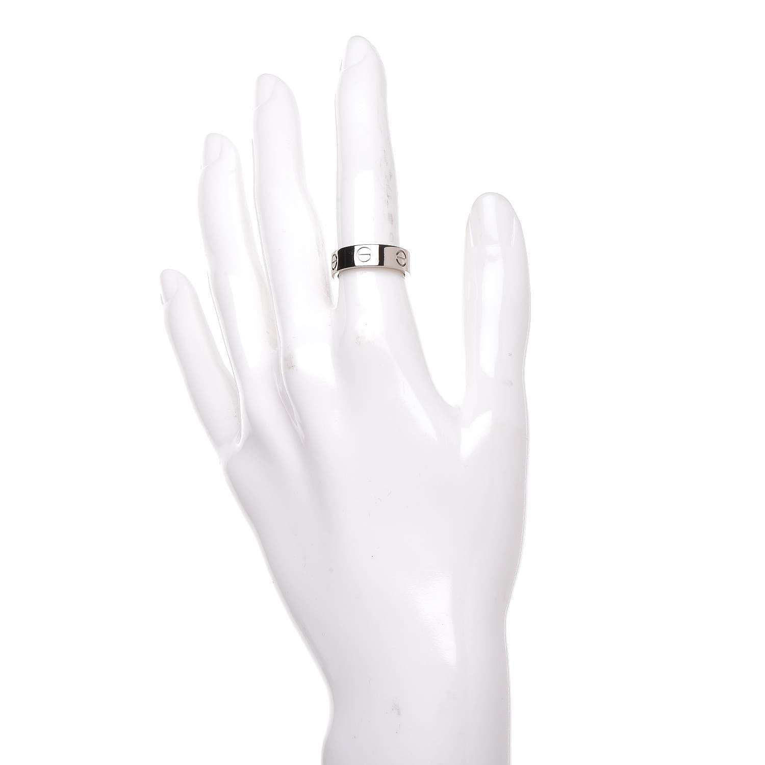 Cartier 18K White Gold 5.5mm LOVE Ring 50 5.25 2 of 4