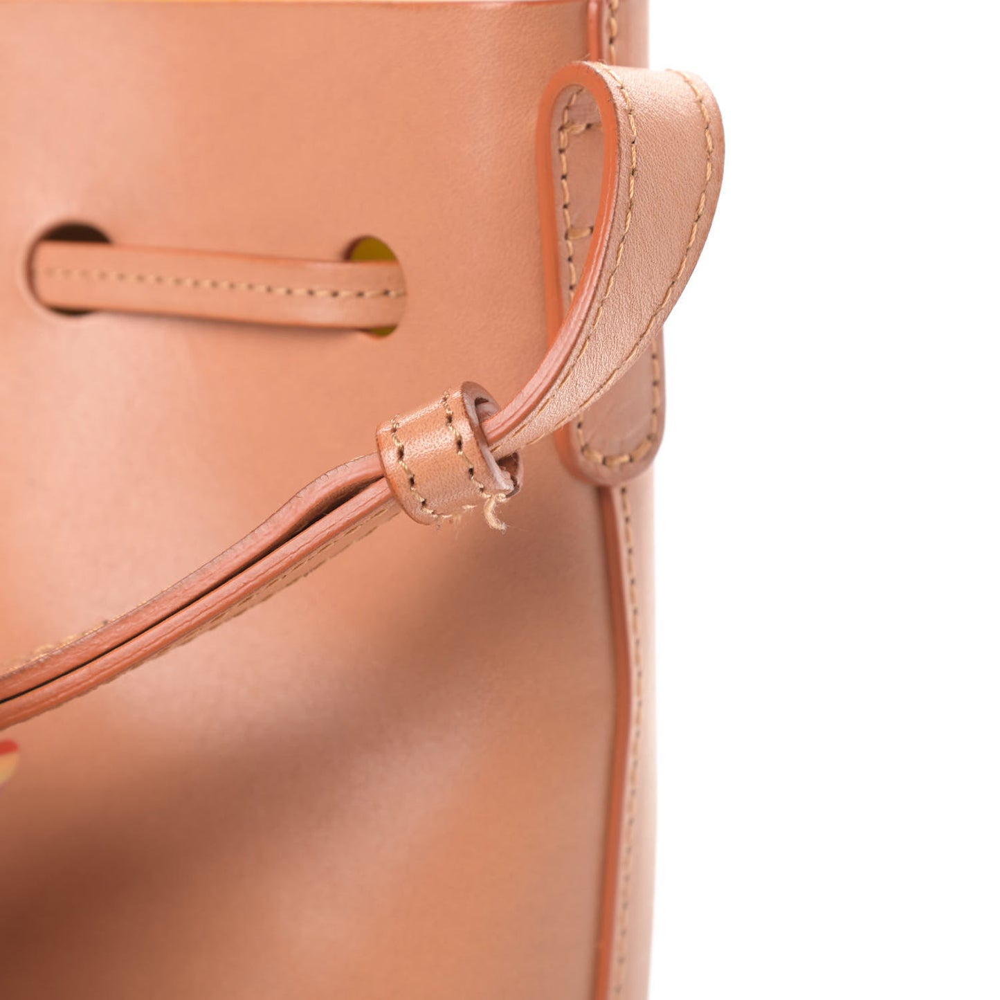 Calfskin Mini Bucket Bag Cammello Sun