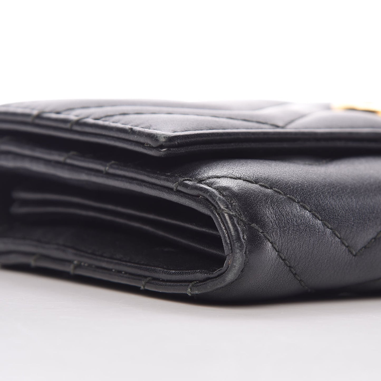 Calfskin Matelasse GG Marmont Continental Wallet Black