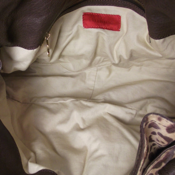 Valentino Garavani Leopard Print Pony Hair Catch Satchel 6 of 9