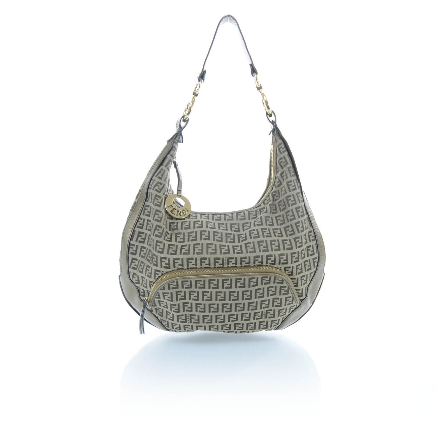 Fendi Canvas Zucchino Hobo 1 of 12