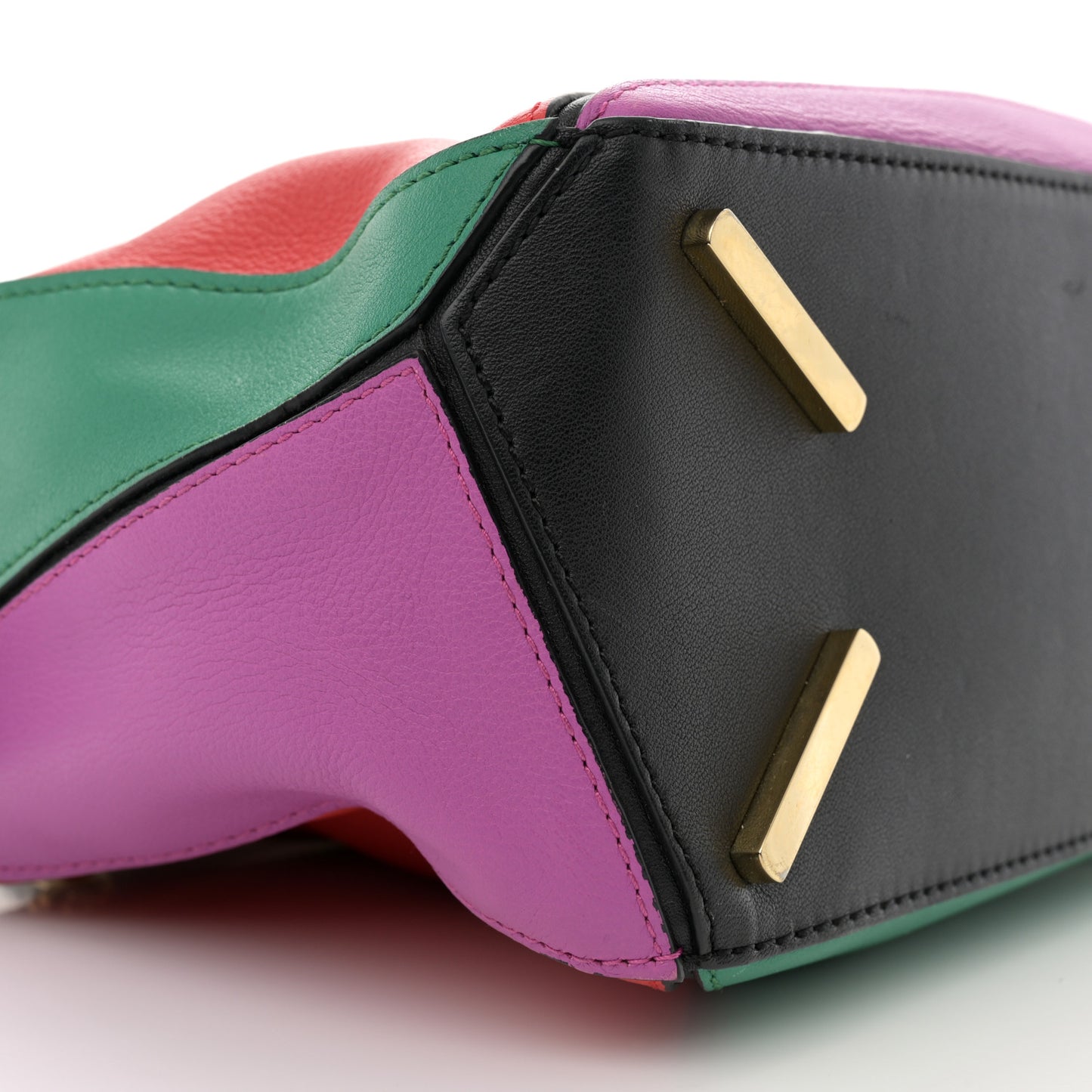 Calfskin Small Puzzle Bag Multicolor Black