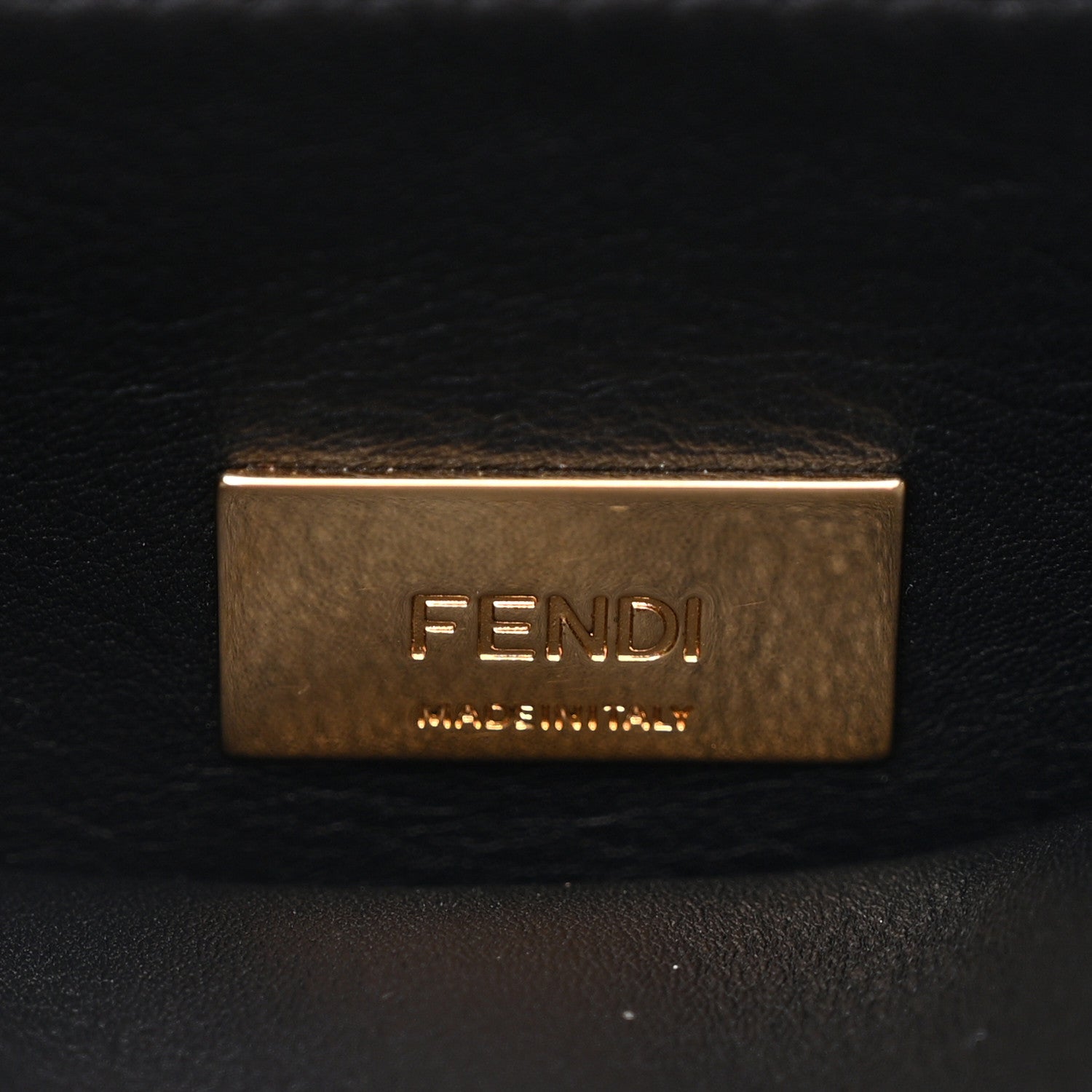 Fendi Vitello Tahiti Burro Medium Peekaboo Iconic Essentially Satchel Tortora Black 6 of 10