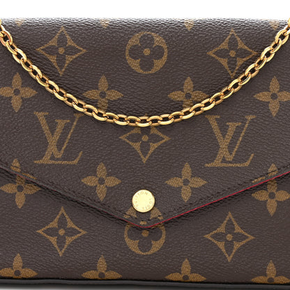 Louis Vuitton Monogram Pochette Felicie Chain Wallet Fuchsia 12 of 14
