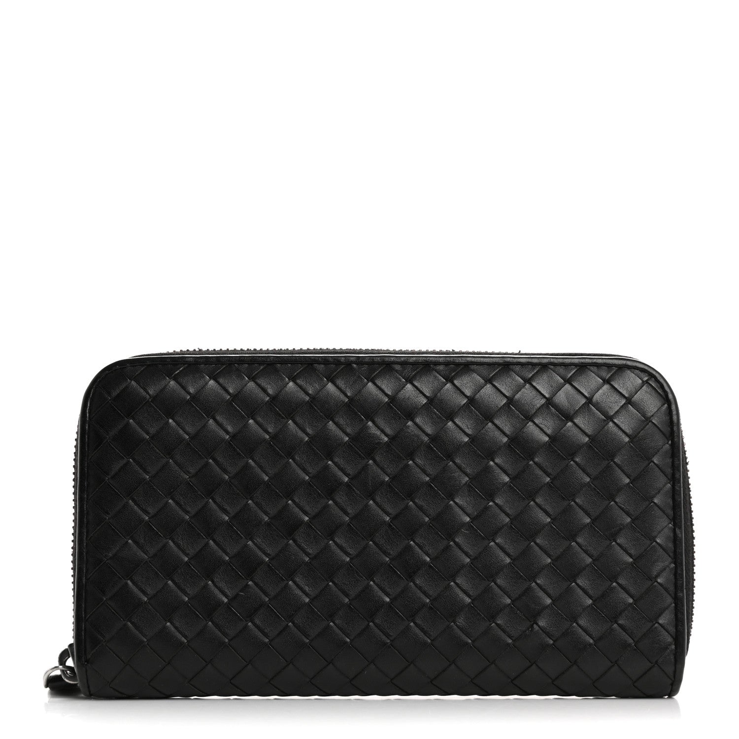 Bottega Veneta Nappa Intrecciato Zip Around Wallet Black 1 of 17
