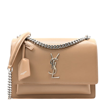 Saint Laurent Calfskin Medium Monogram Sunset Dark Beige 1 of 10