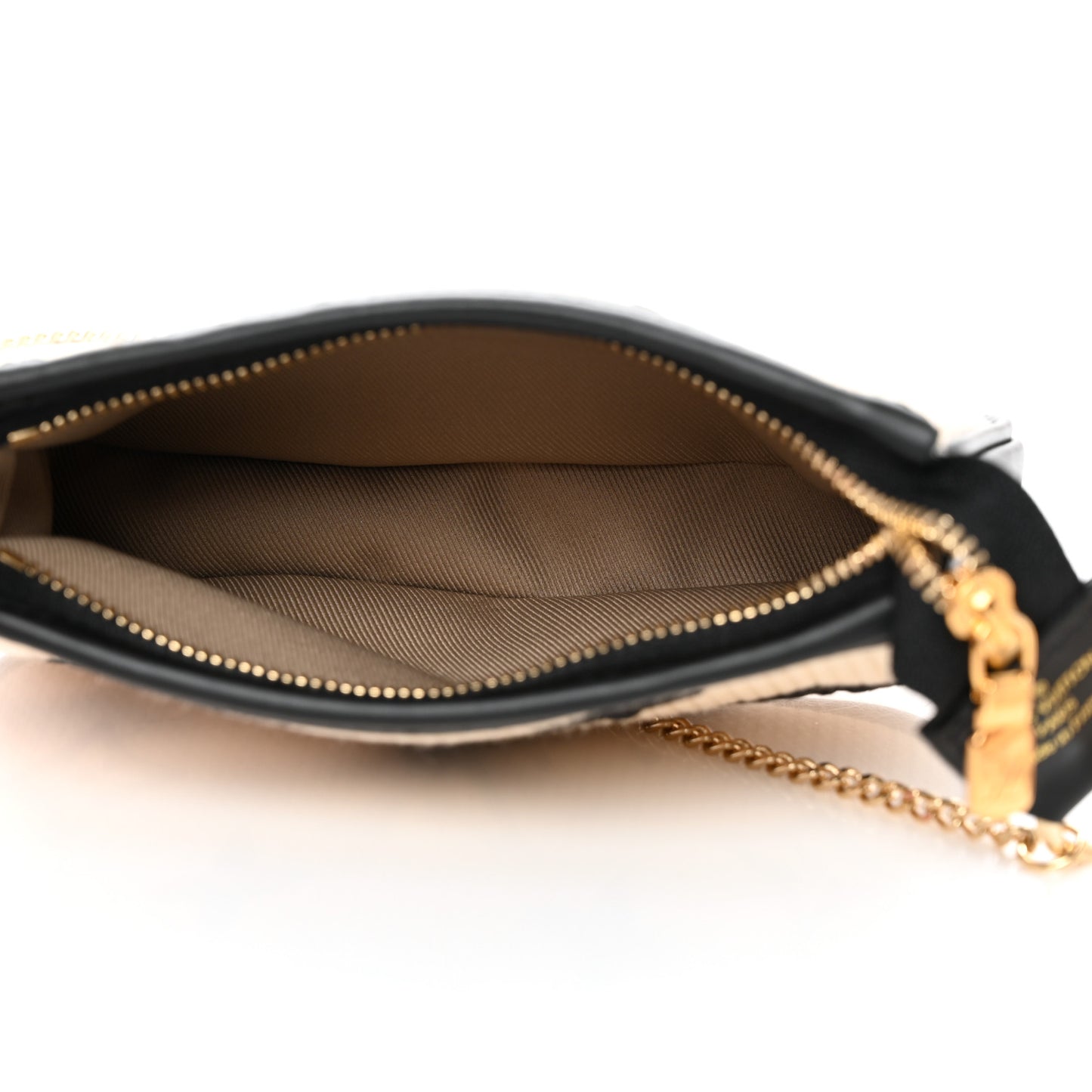 Cotton Monogram Giant Mini Pochette Accessories Beige Black