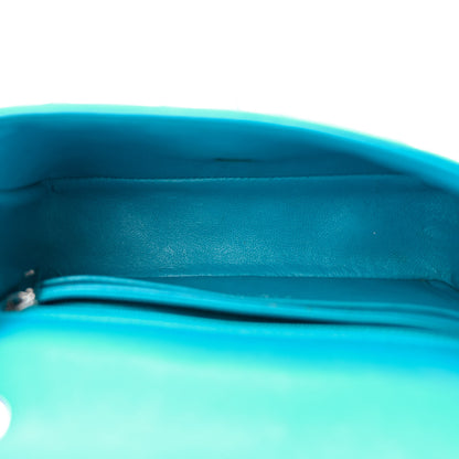 Chanel Patent Quilted Mini Rectangular Flap Turquoise 5 of 10